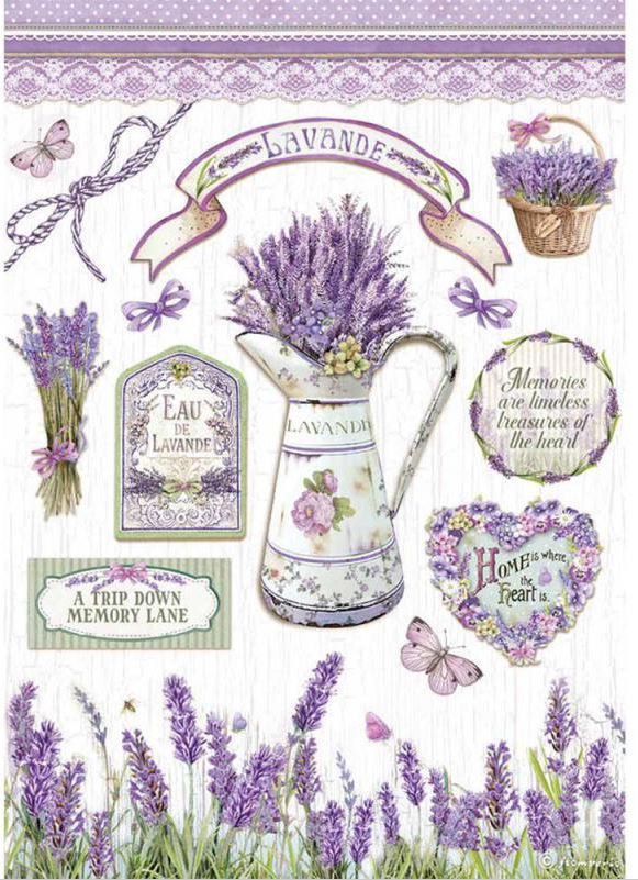 Reispapier Lavendel