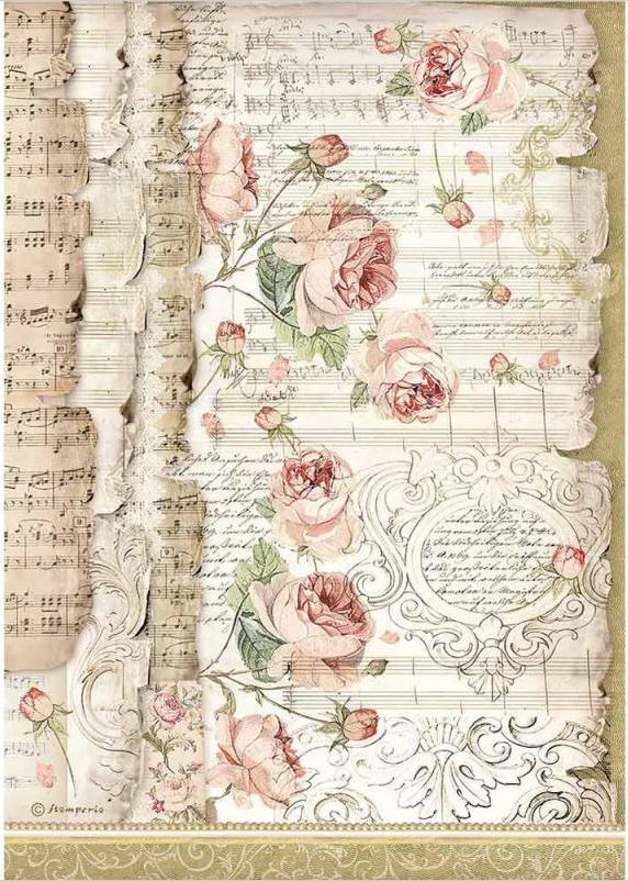 Reispapier romatic Roses