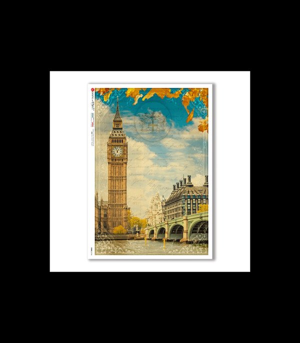 Reispapier Big Ben London 0154 A4