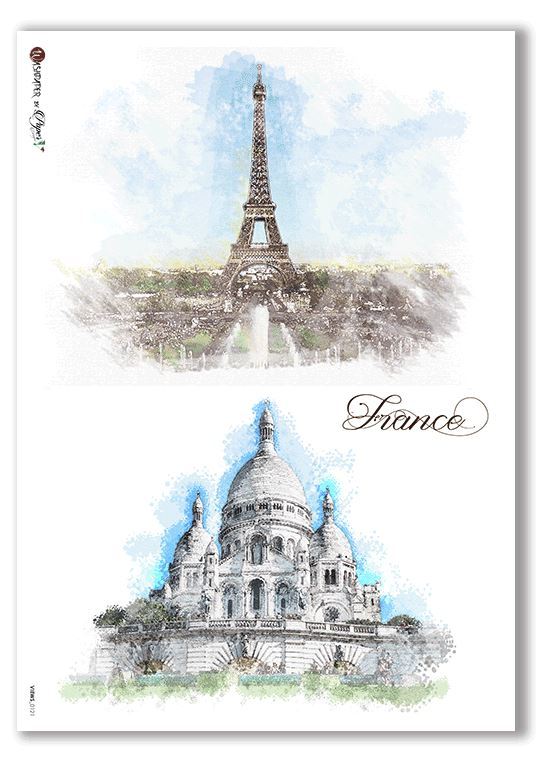 Reispapier France 0121  A3