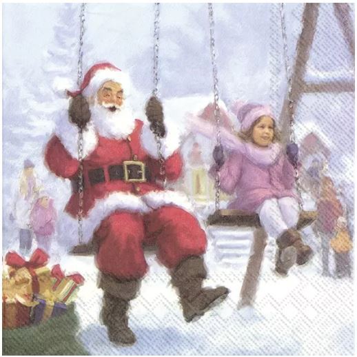 Santa on the swing