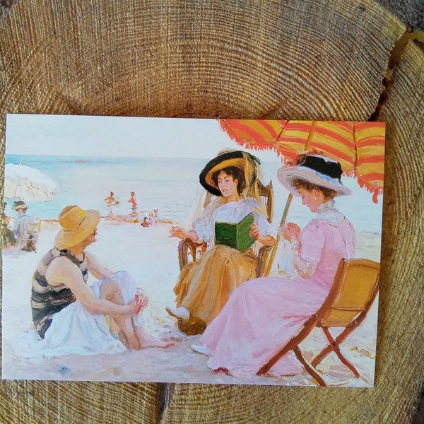 Postkarte Künstler-Postkarte Der Strand