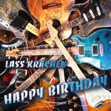 Postkarte Künstler-Postkarte Lass Krachen/ Happy Birthday