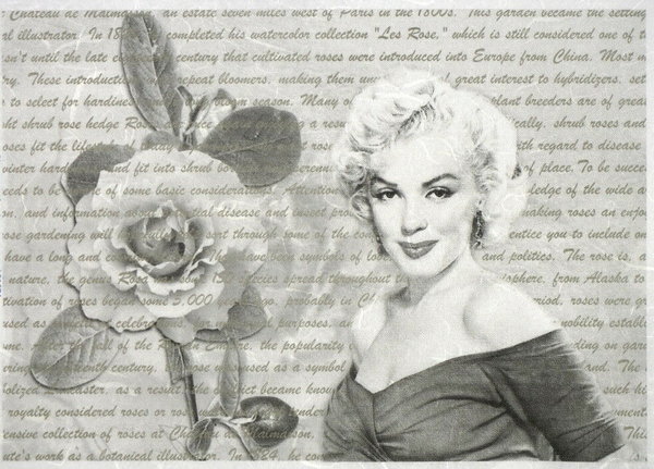 Reispapier Portrait Marilyn Monroe